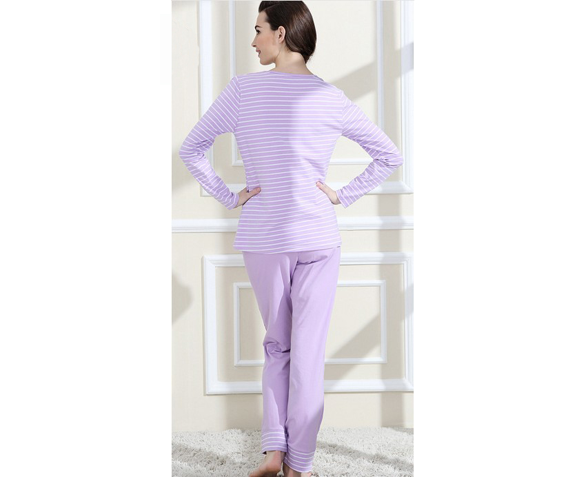 SL80004-2  lovely purified cotton sweet long sleeved pajamas set for women